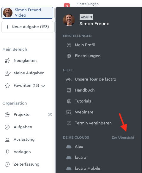 Cloudübersicht