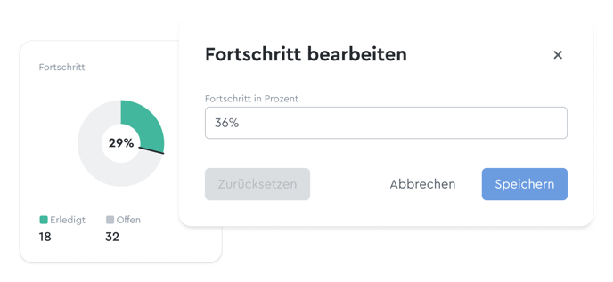 Fortschritt bearbeiten