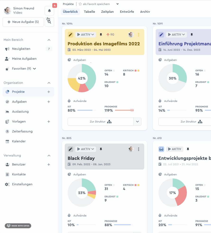 Cloud in factro wird ausgewählt
