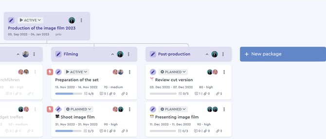 Via "New package" you can further structure your project