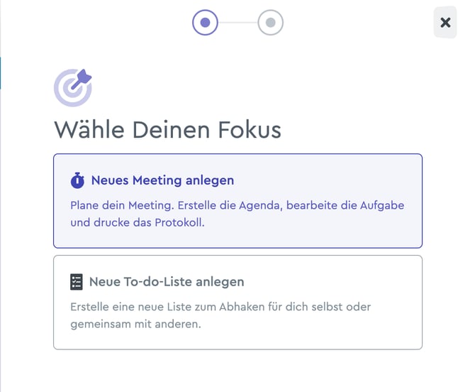 Neue Fokusliste wählen