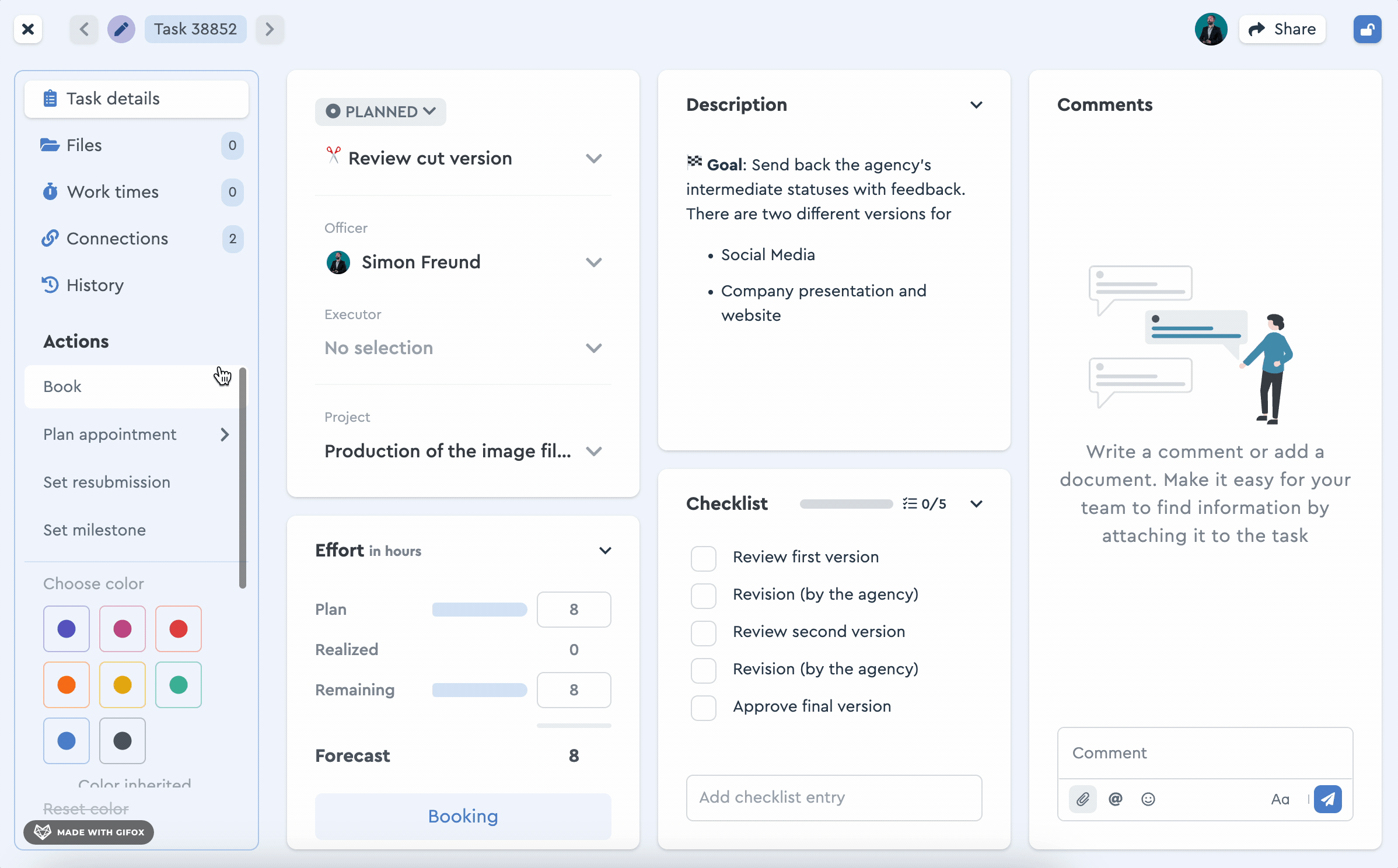 You can duplicate tasks with just one click