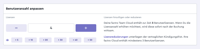 Nutzeranzahl erhöhen