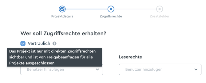 Vertraulich-Button