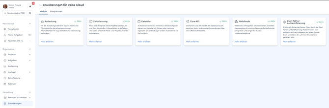 Die factro Erweiterungen