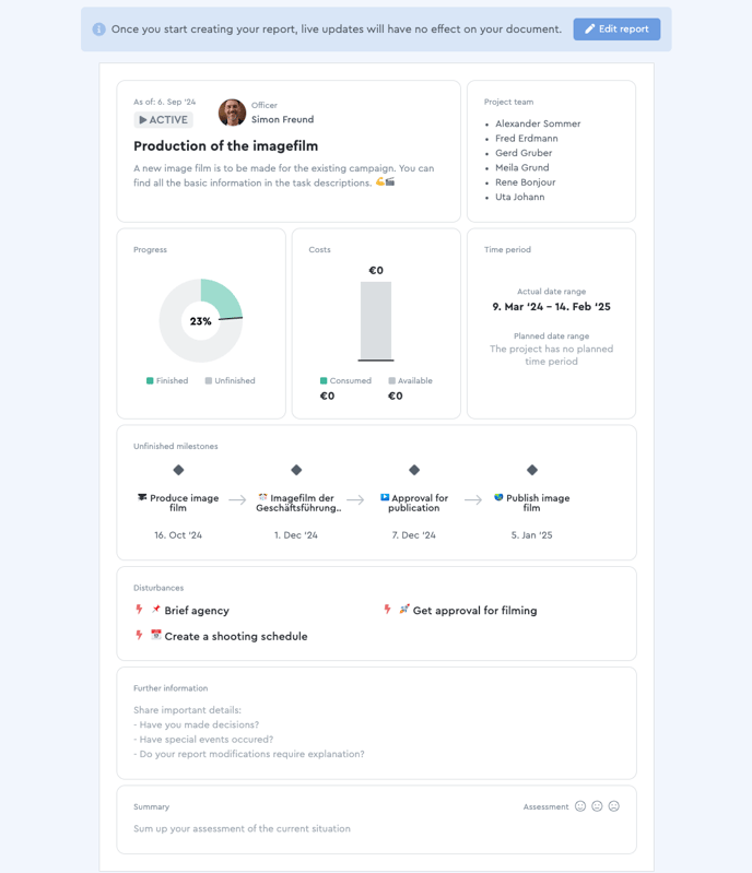 An overview of project report