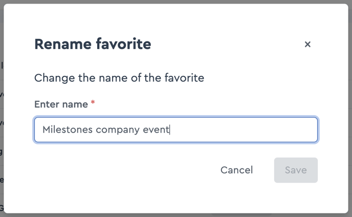 How to rename  favorite